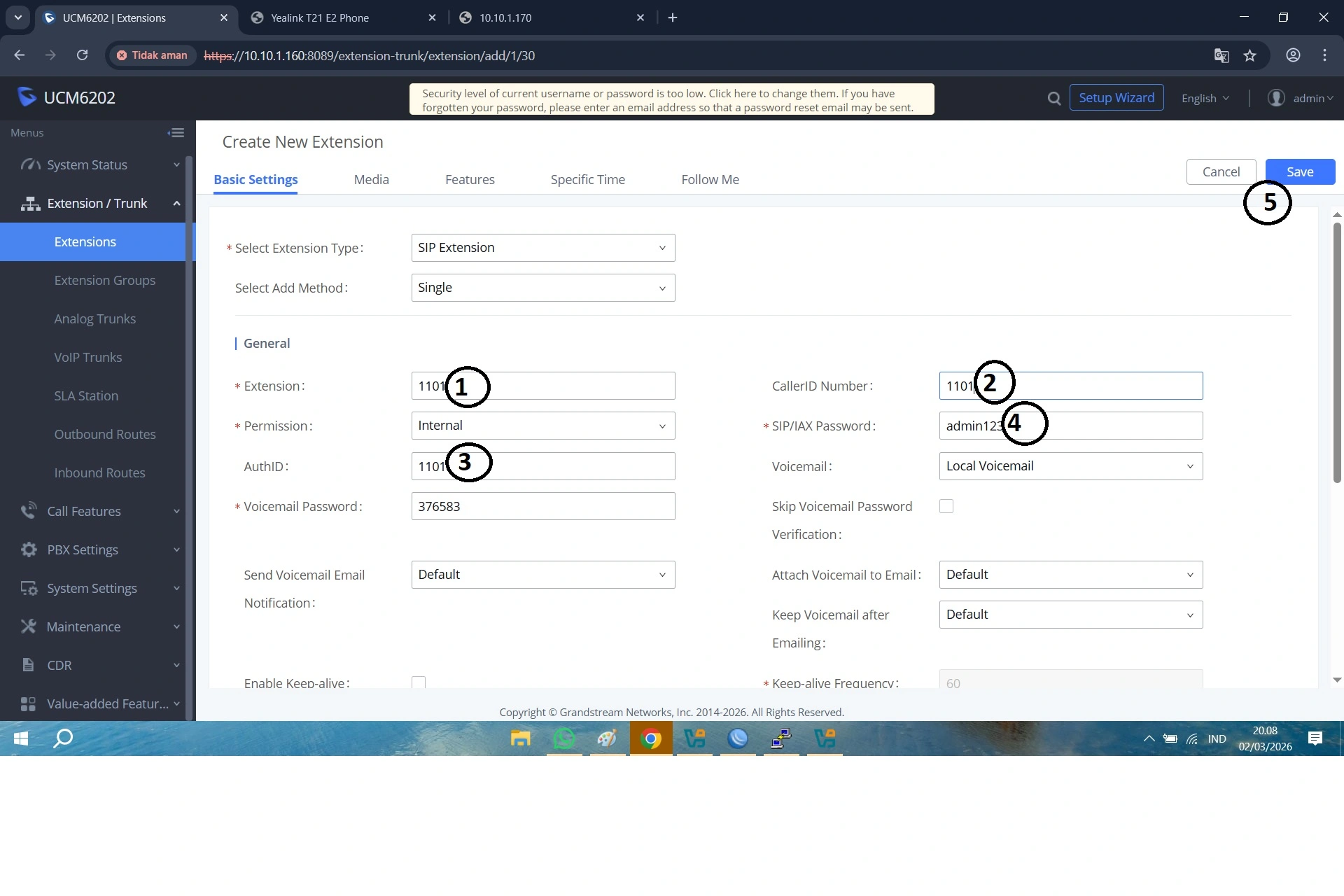 Seting Parameter UCM Series
